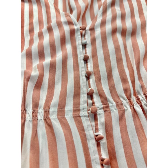 Bundle of 2 - Madewell V-Neck Peplum Popover Top in Stripe & Green Print Dress S - Picture 8 of 16